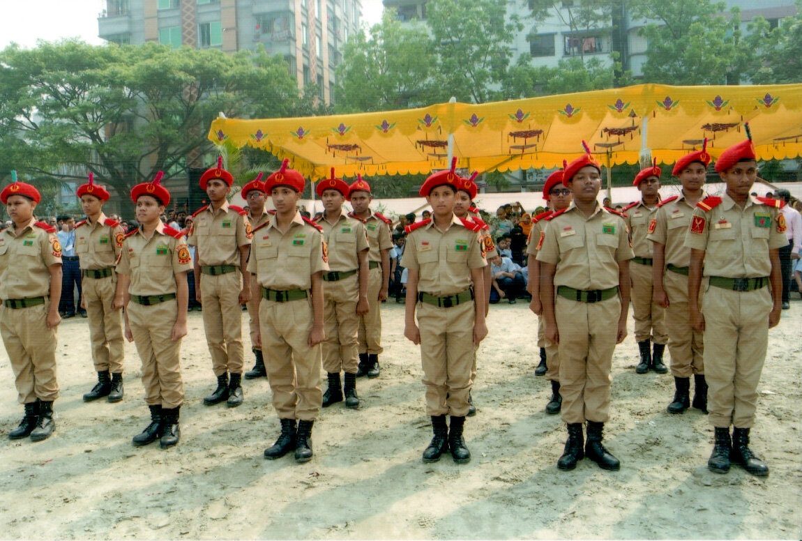 BNCC cadets on parade