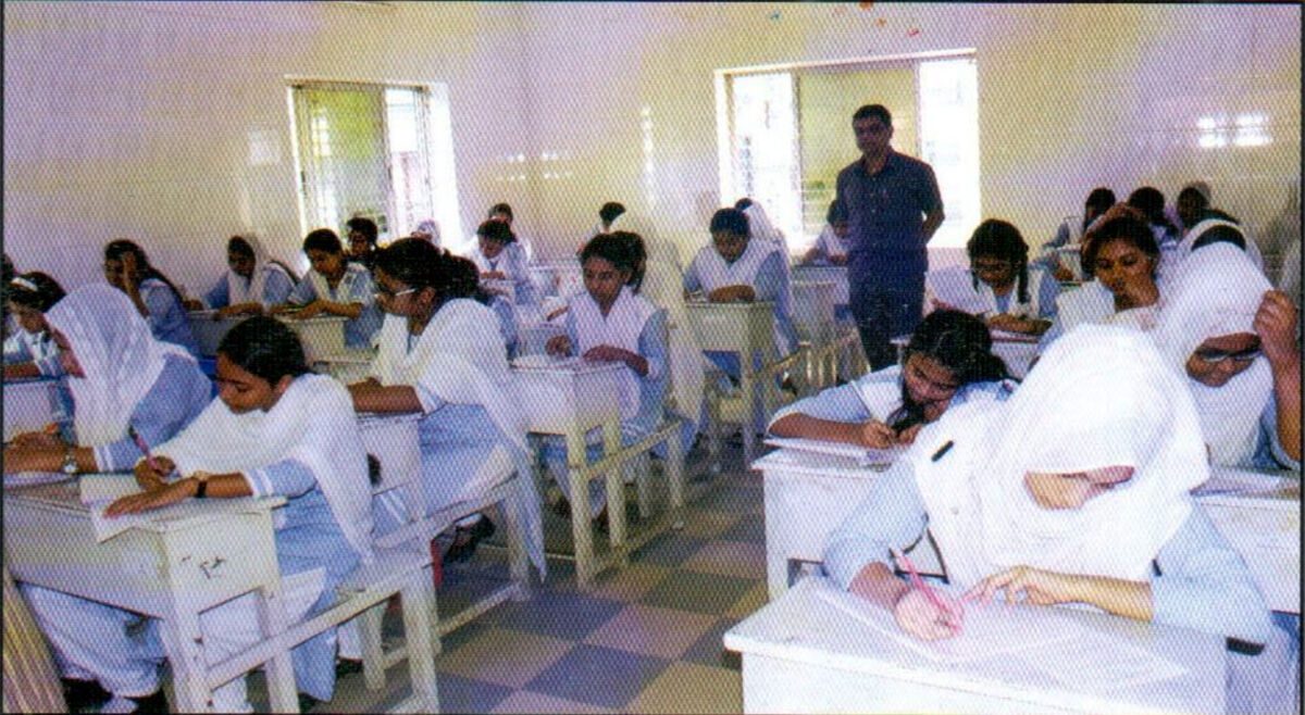 Students sitting an exam